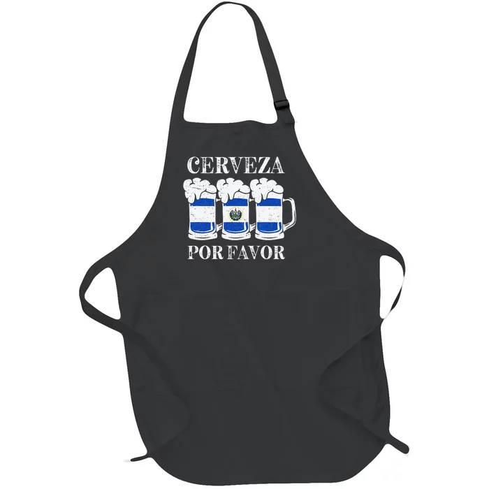 Cerveza Por Favor Salvadoran Beer Pupusas Tamales Party Full-Length Apron With Pocket