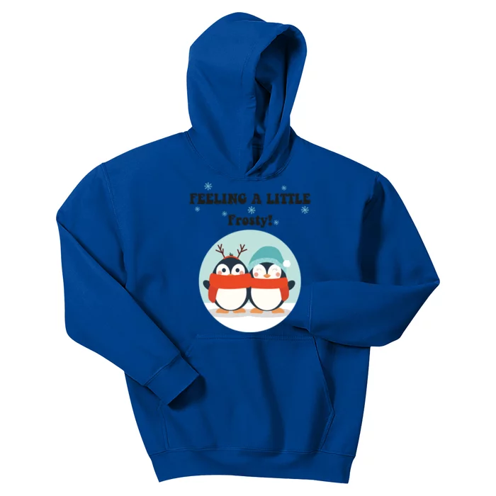 Christmas Penguin Frosty Funny Gift Kids Hoodie