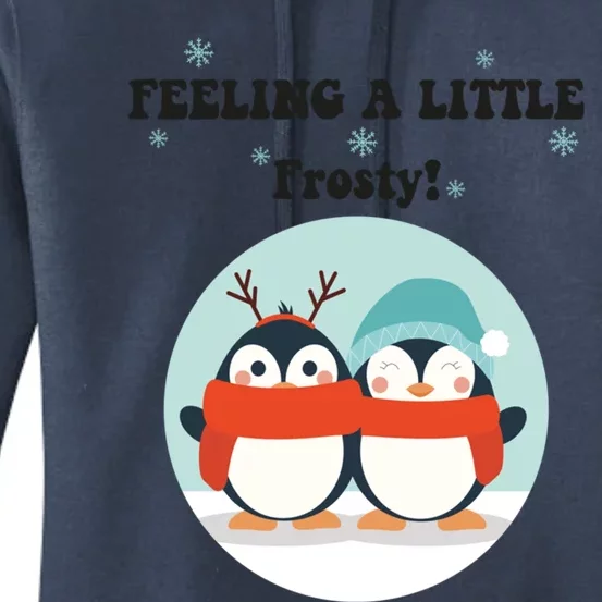 Christmas Penguin Frosty Funny Gift Women's Pullover Hoodie