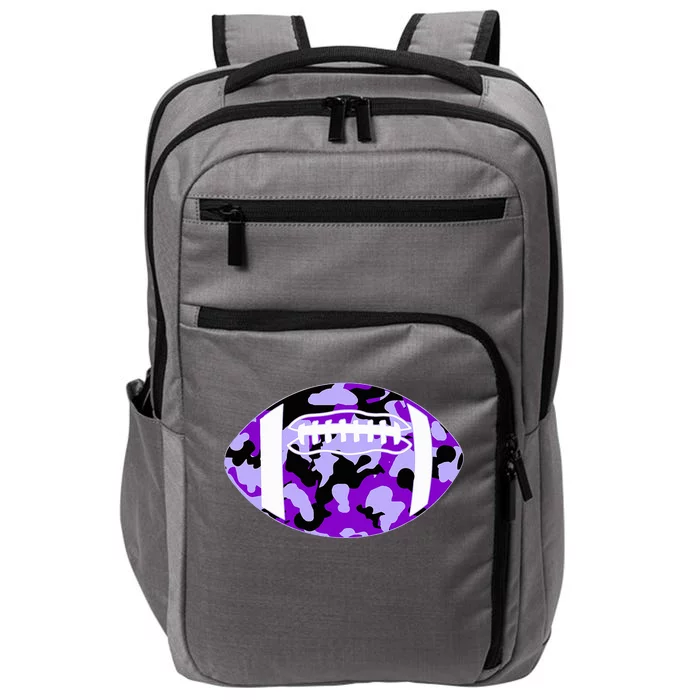 Cool Purple Football Camo Purple Camouflage Football Impact Tech Backpack