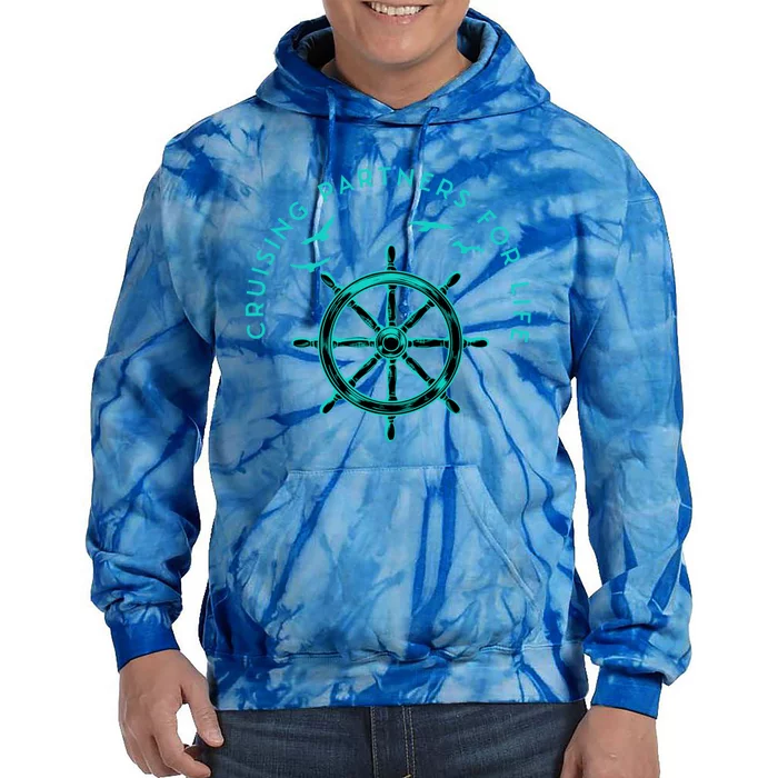 Cruising Partners For Life Husband And Wife Gift Tie Dye Hoodie