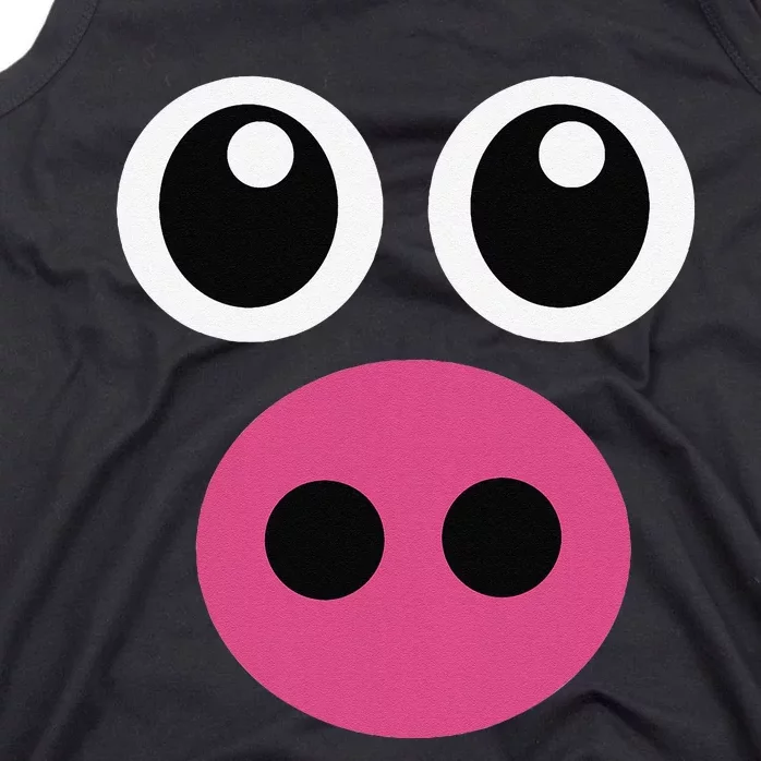 Cute Pig Face Pin.K Diy Barnyard Animal Halloween Tank Top