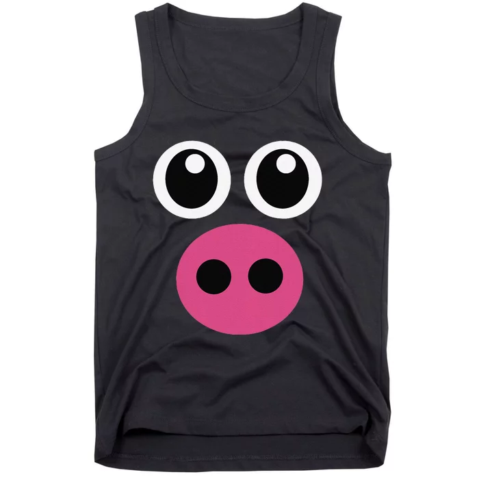 Cute Pig Face Pin.K Diy Barnyard Animal Halloween Tank Top