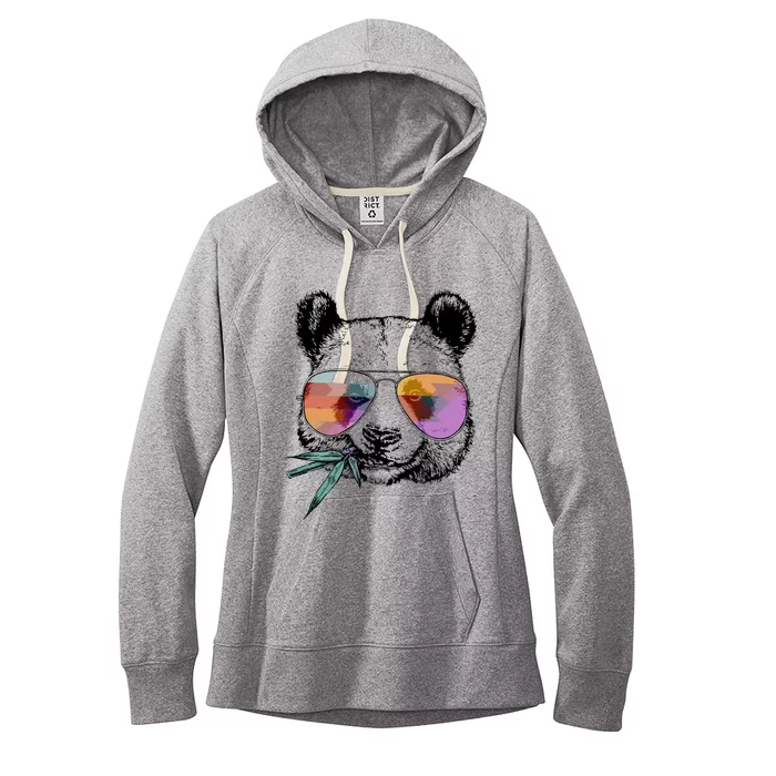 Cool Panda Funny Panda Bear In Sunglasses Women's Fleece Hoodie