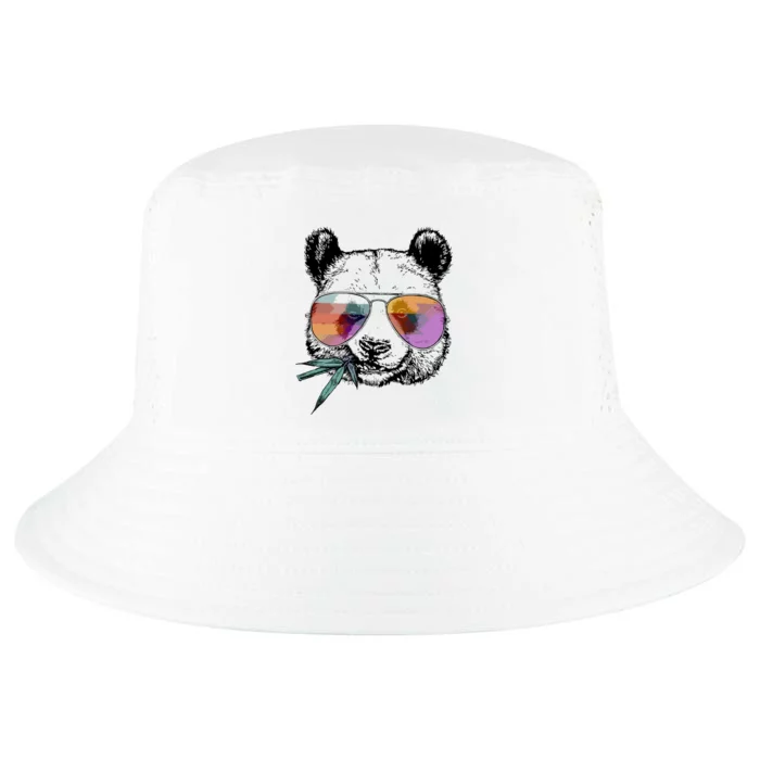 Cool Panda Funny Panda Bear In Sunglasses Cool Comfort Performance Bucket Hat