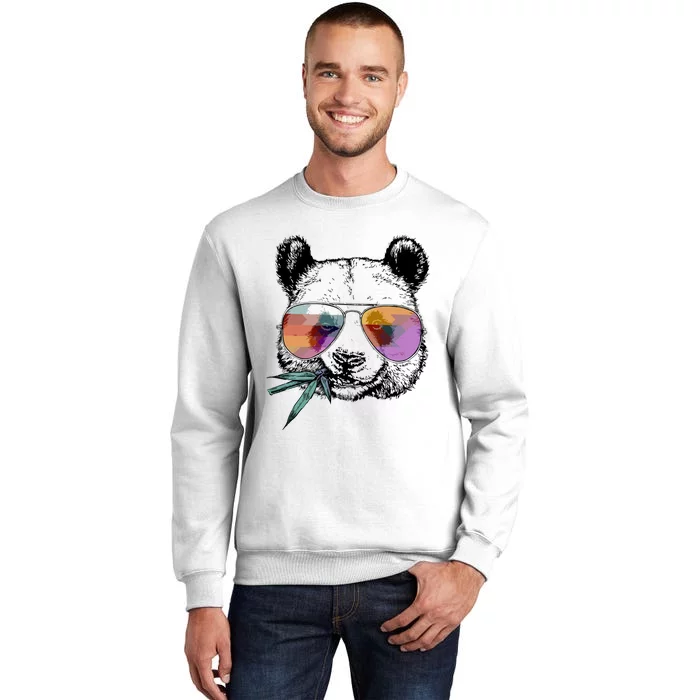 Cool Panda Funny Panda Bear In Sunglasses Sweatshirt