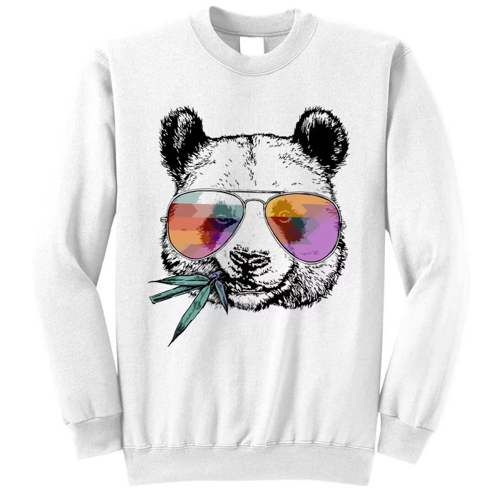 Cool Panda Funny Panda Bear In Sunglasses Sweatshirt