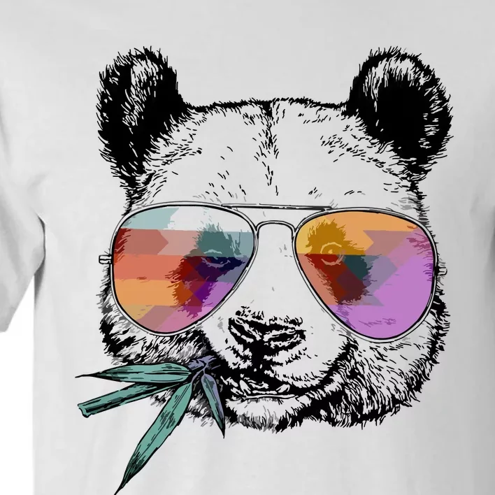 Cool Panda Funny Panda Bear In Sunglasses Tall T-Shirt