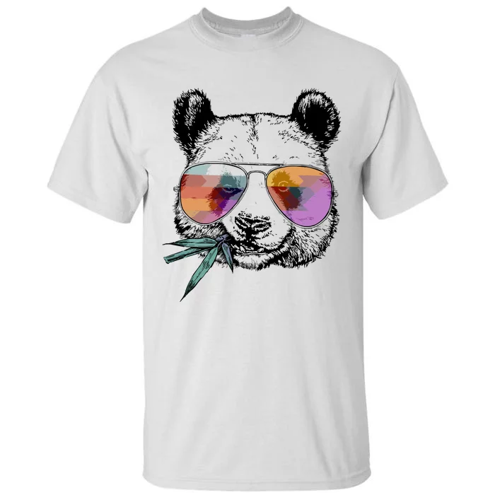 Cool Panda Funny Panda Bear In Sunglasses Tall T-Shirt