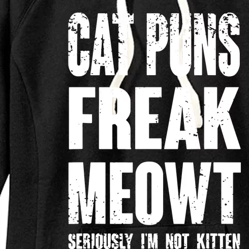 Cat Puns Freak Meowt Women's Fleece Hoodie