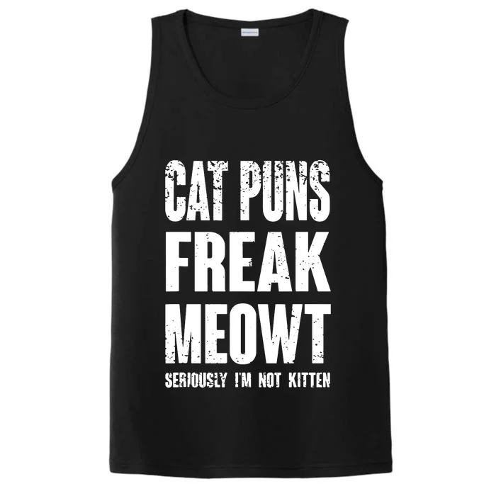 Cat Puns Freak Meowt Performance Tank