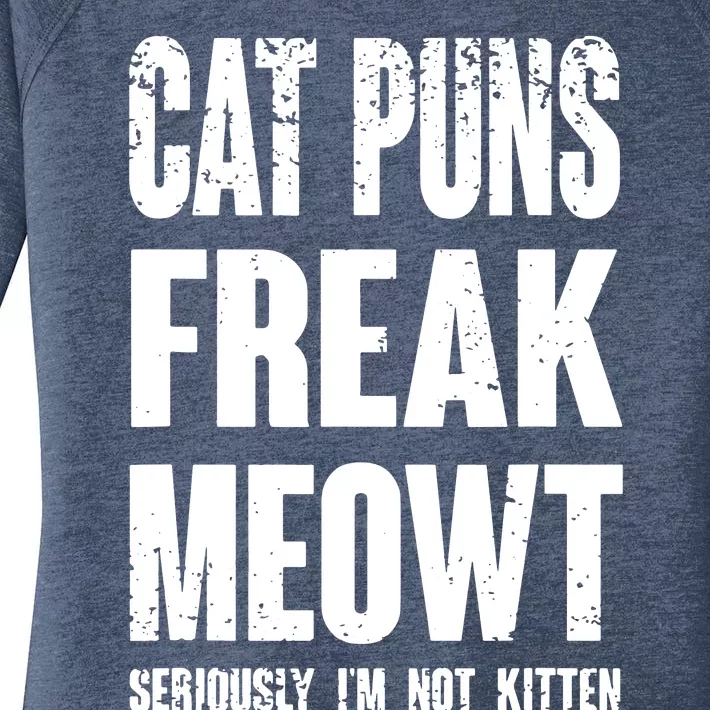 Cat Puns Freak Meowt Women's Perfect Tri Tunic Long Sleeve Shirt