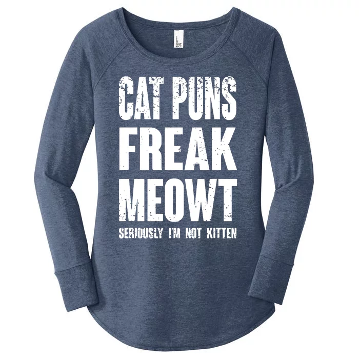 Cat Puns Freak Meowt Women's Perfect Tri Tunic Long Sleeve Shirt