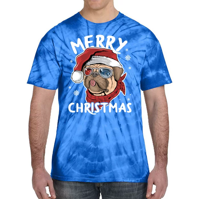 Christmas Pug Funny Christmas Pjs For Family And Dog Lovers Cool Gift Tie-Dye T-Shirt