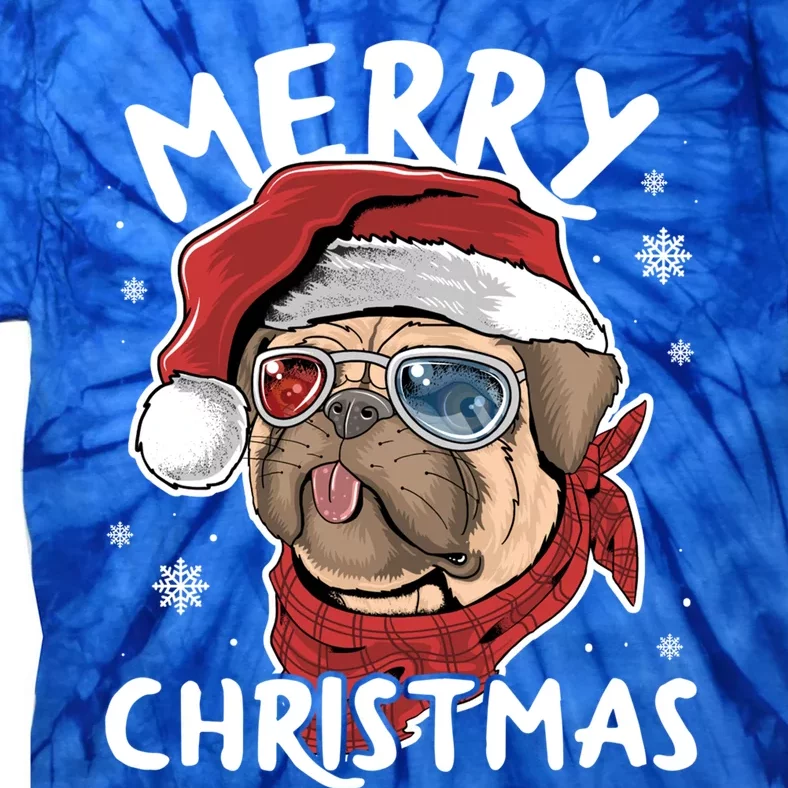 Christmas Pug Funny Christmas Pjs For Family And Dog Lovers Cool Gift Tie-Dye T-Shirt