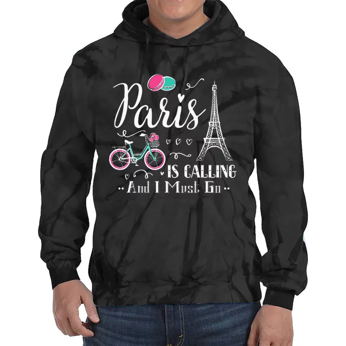 Cute Paris France Vacation Travel Christmas Gift Tie Dye Hoodie