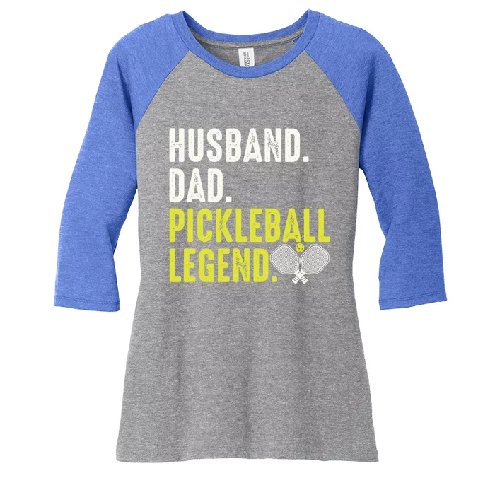 Cool Pickleball For Husband Dad Pickleball Player Gift Women's Tri-Blend 3/4-Sleeve Raglan Shirt