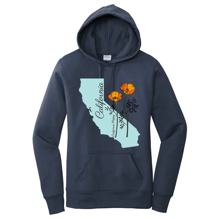 California Poppy Flower Women's Pullover Hoodie