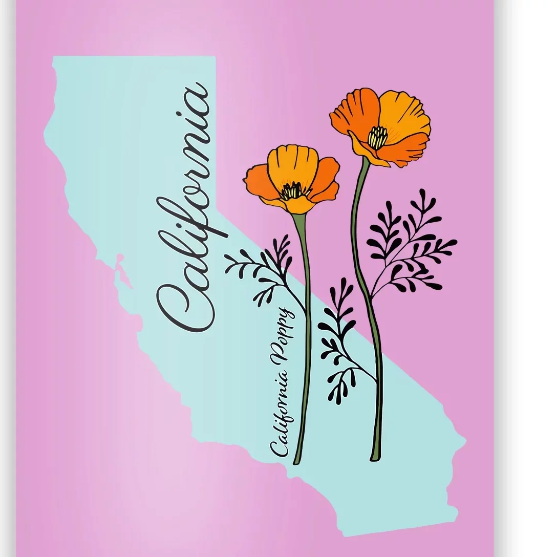 California Poppy Flower Poster