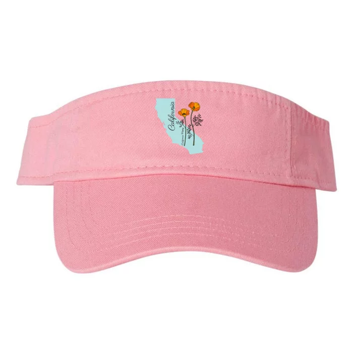 California Poppy Flower Valucap Bio-Washed Visor