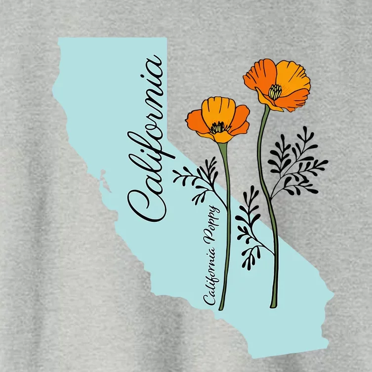 California Poppy Flower Women's Crop Top Tee