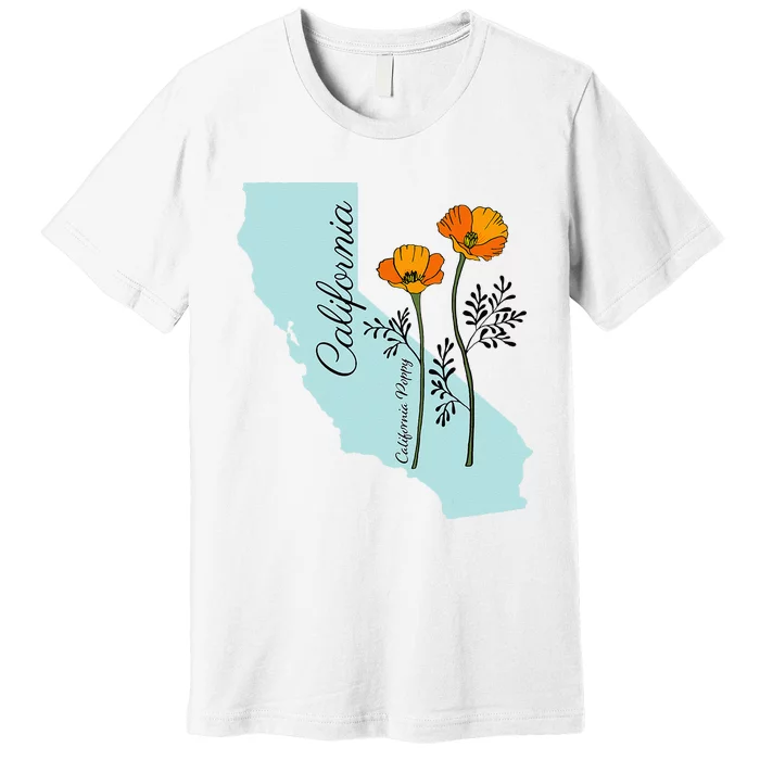 California Poppy Flower Premium T-Shirt