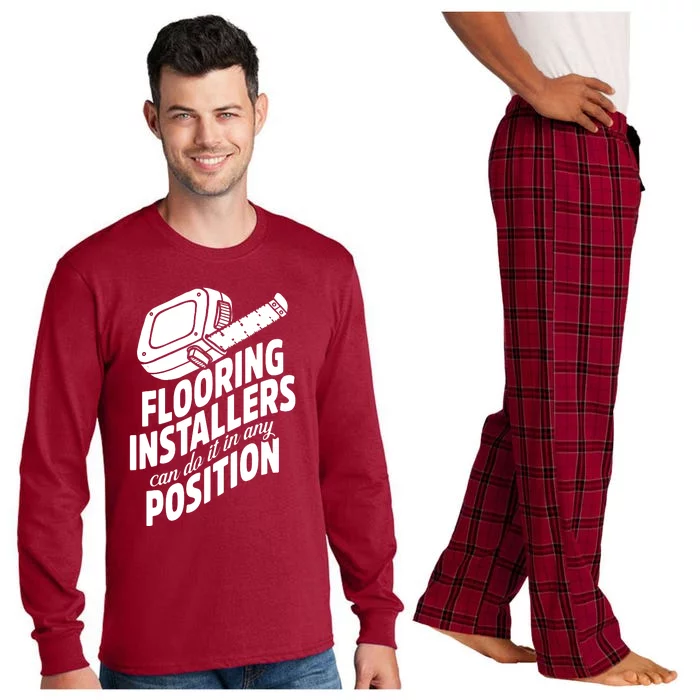 Contractor Position Floor Installation Long Sleeve Pajama Set