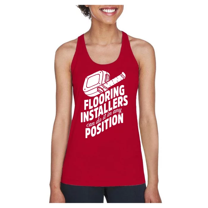 Contractor Position Floor Installation Women's Racerback Tank