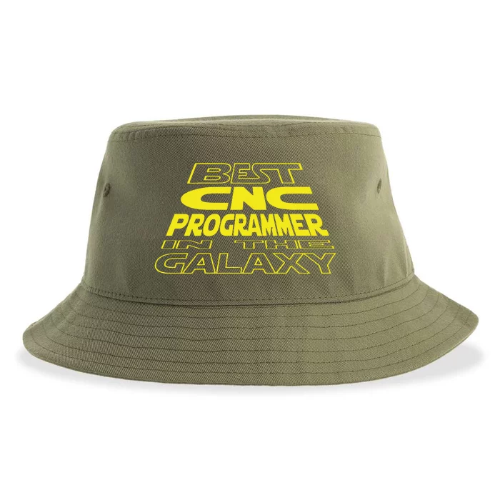 CNC Programmer Funny Space Backside Design Sustainable Bucket Hat