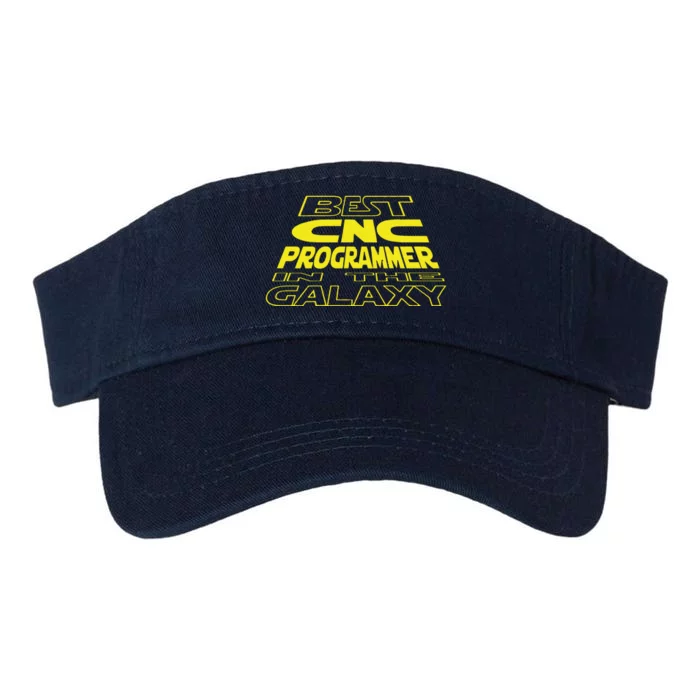 CNC Programmer Funny Space Backside Design Valucap Bio-Washed Visor