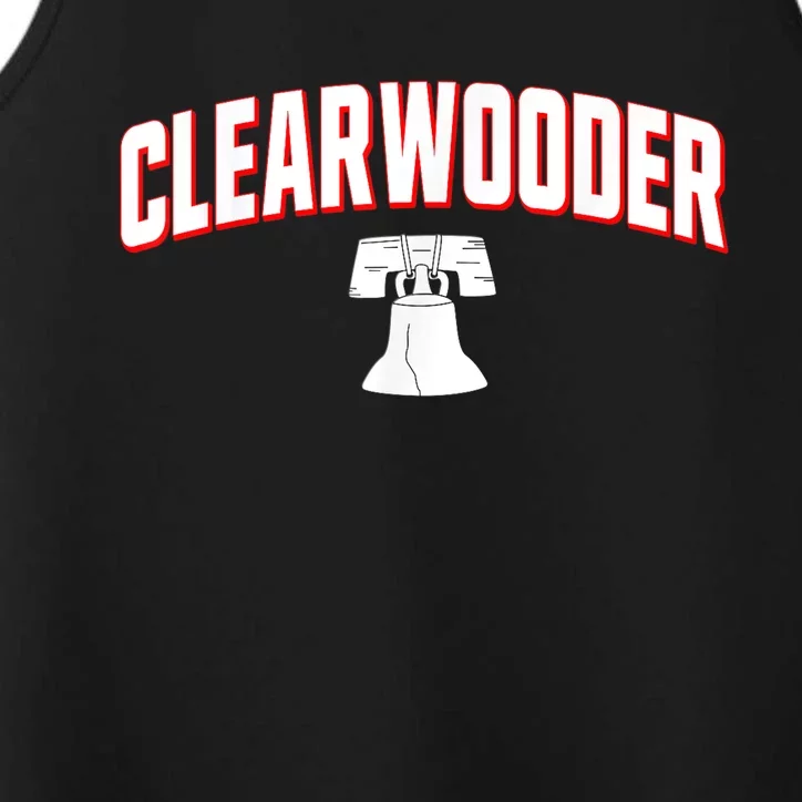 Clearwooder Philly Funny Baseball Tee Clearwater FL Spring Performance Tank