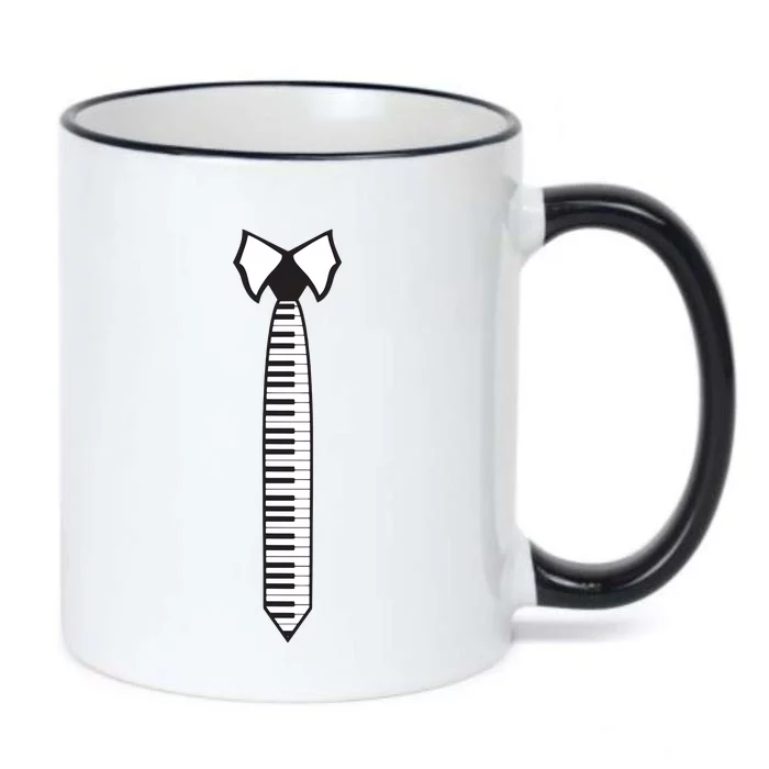 Cute Piano For Men Women Piano Tie Keyboard Player Musician Black Color Changing Mug