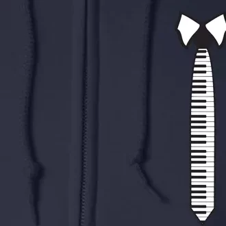 Cute Piano For Men Women Piano Tie Keyboard Player Musician Full Zip Hoodie