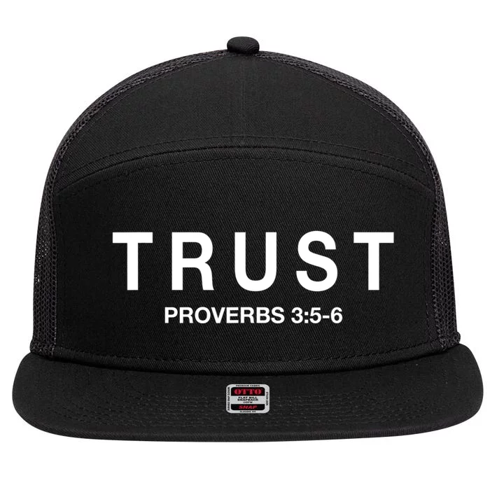 Cool Proverbs For Christians Proverbs 3:56 About Trust 7 Panel Mesh Trucker Snapback Hat