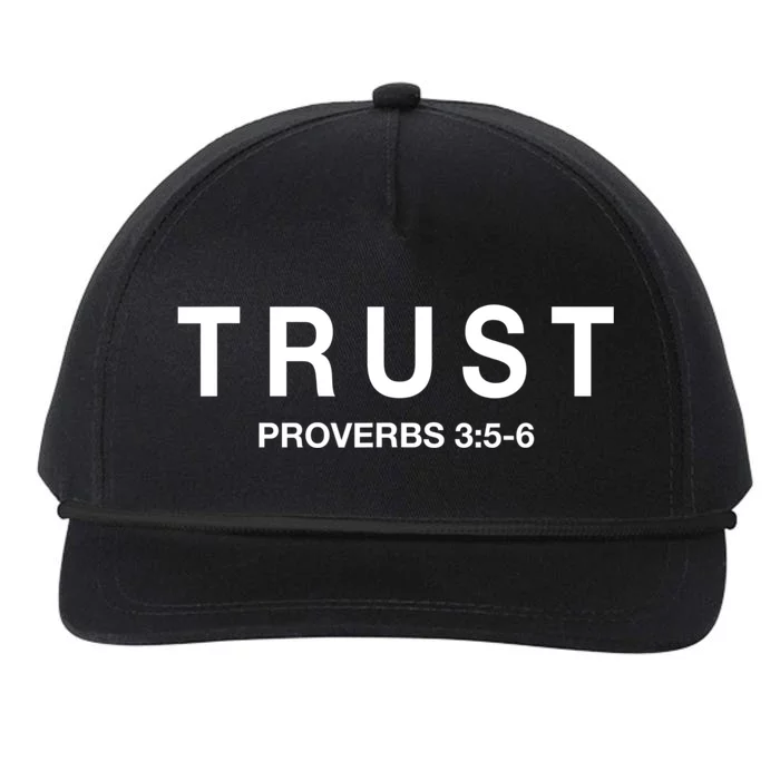 Cool Proverbs For Christians Proverbs 3:56 About Trust Snapback Five-Panel Rope Hat