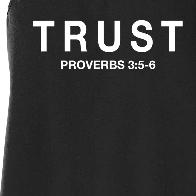 Cool Proverbs For Christians Proverbs 3:56 About Trust Women's Racerback Tank