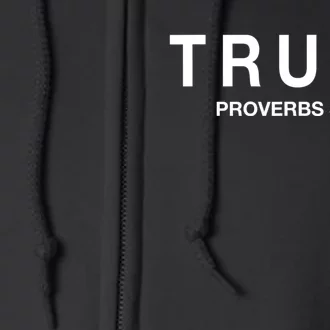 Cool Proverbs For Christians Proverbs 3:56 About Trust Full Zip Hoodie