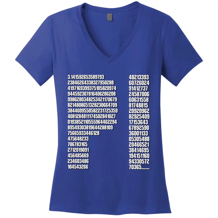 Cool Pi Filled Pi Day Math Lover Gift Women's V-Neck T-Shirt