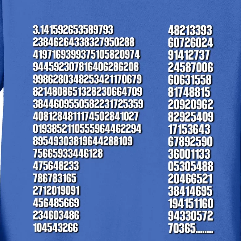 Cool Pi Filled Pi Day Math Lover Gift Kids Long Sleeve Shirt