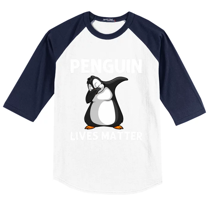 Cute Penguin For Zookeeper Penguin Lovers Dabbing Baseball Sleeve Shirt