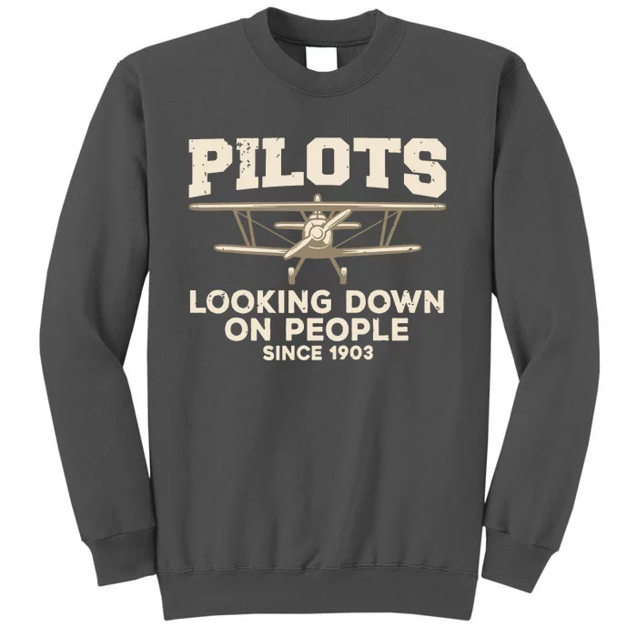 Cool Pilot For Men Women Aircraft Pilot Airplane Flying Tall Sweatshirt