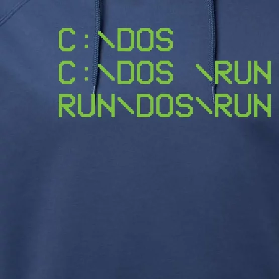 Computer Programmer Funny C Dos C Dos Run Run Dos Run Performance Fleece Hoodie