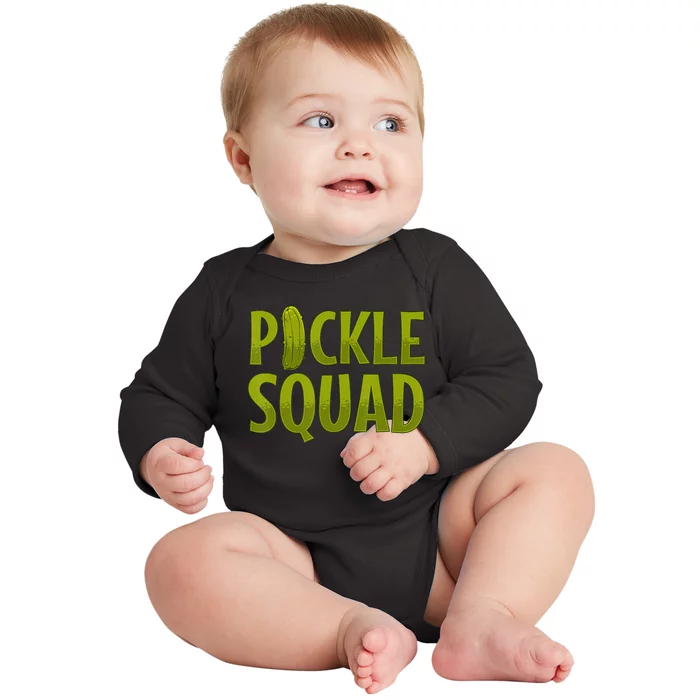 Cool Pickle For Vegan Pickles Dill Pickle Cucumber Baby Long Sleeve Bodysuit