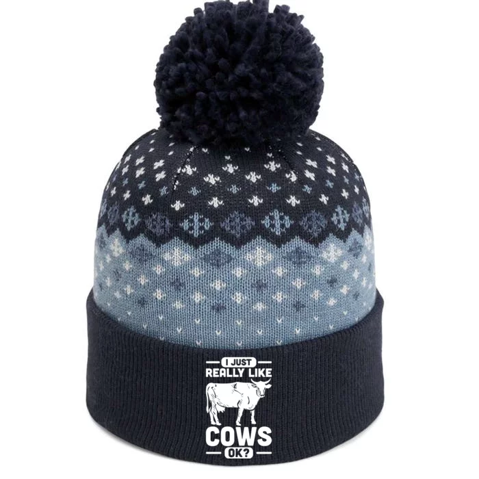 Cow Pet Farm Animal Cows The Baniff Cuffed Pom Beanie