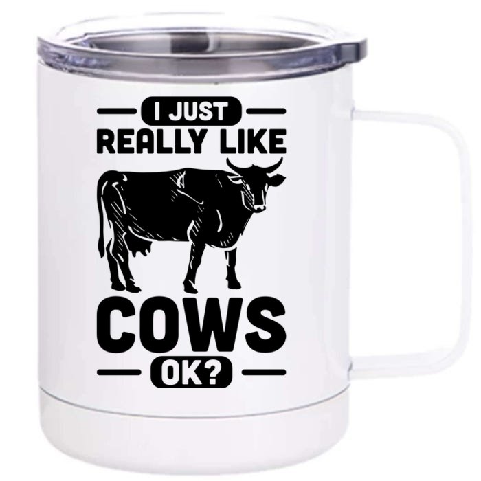 Cow Pet Farm Animal Cows Front & Back 12oz Stainless Steel Tumbler Cup