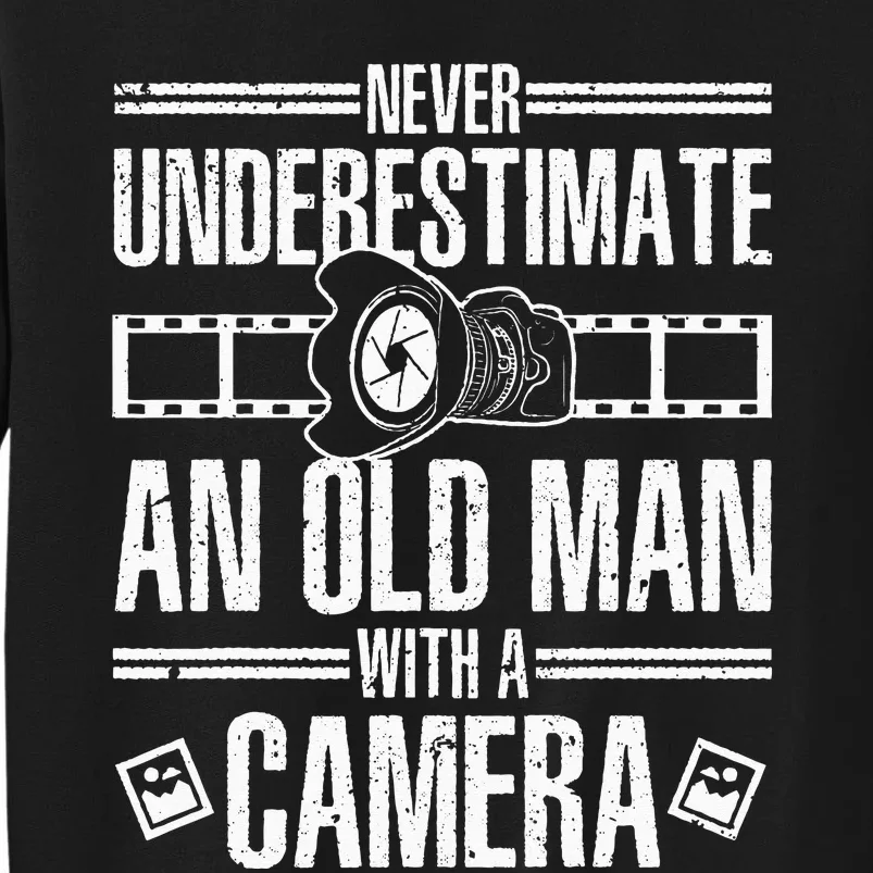 Cool Photography For Grandpa Photographer Camera Lover Tall Sweatshirt