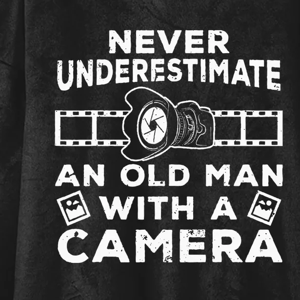 Cool Photography For Grandpa Photographer Camera Lover Hooded Wearable Blanket