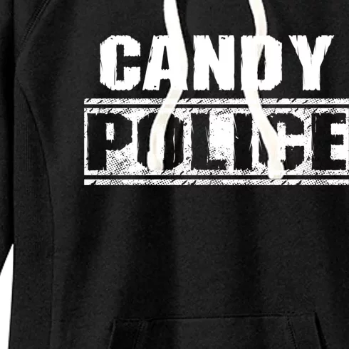 Candy Police Funny Mom Or Dad Halloween Costume Funny Gift Women's Fleece Hoodie