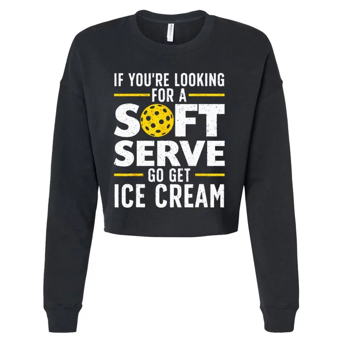 Cool Pickleball For Wo Pickle Ball Player Soft Serve Cropped Pullover Crew