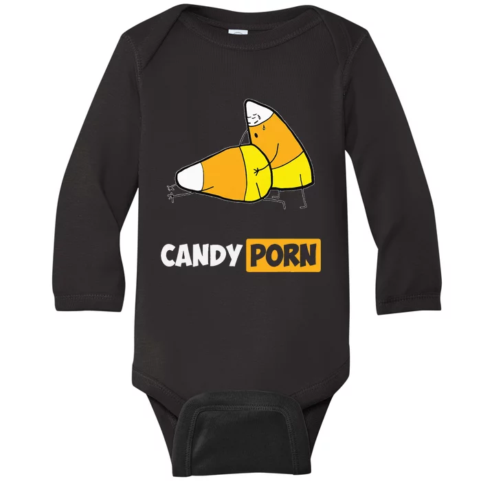 Candy Porn Funny Halloween Gift Baby Long Sleeve Bodysuit